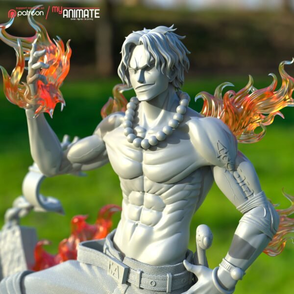 Portgas D. Ace - One Piece STL 3D PRINTING - Imagen 2